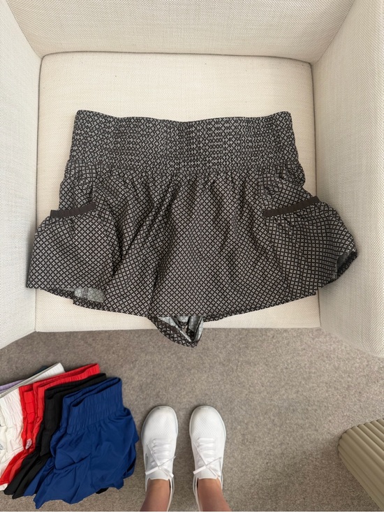FP Movement by Free People Pants - FP Movement by Free People Black Geometric Smocked Waist Shorts